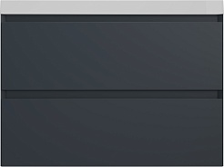 Style Line Тумба под раковину Манхэттен 80 Plus подвесная эмаль графит матовая – фотография-1